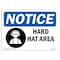 Signmission OSHA Notice Sign, NOTICE Hard Hat Area, 5in X 3.5in Decal, 5" W, 3.5" H, Landscape OS-NS-D-35-L-15783 - alternate 1